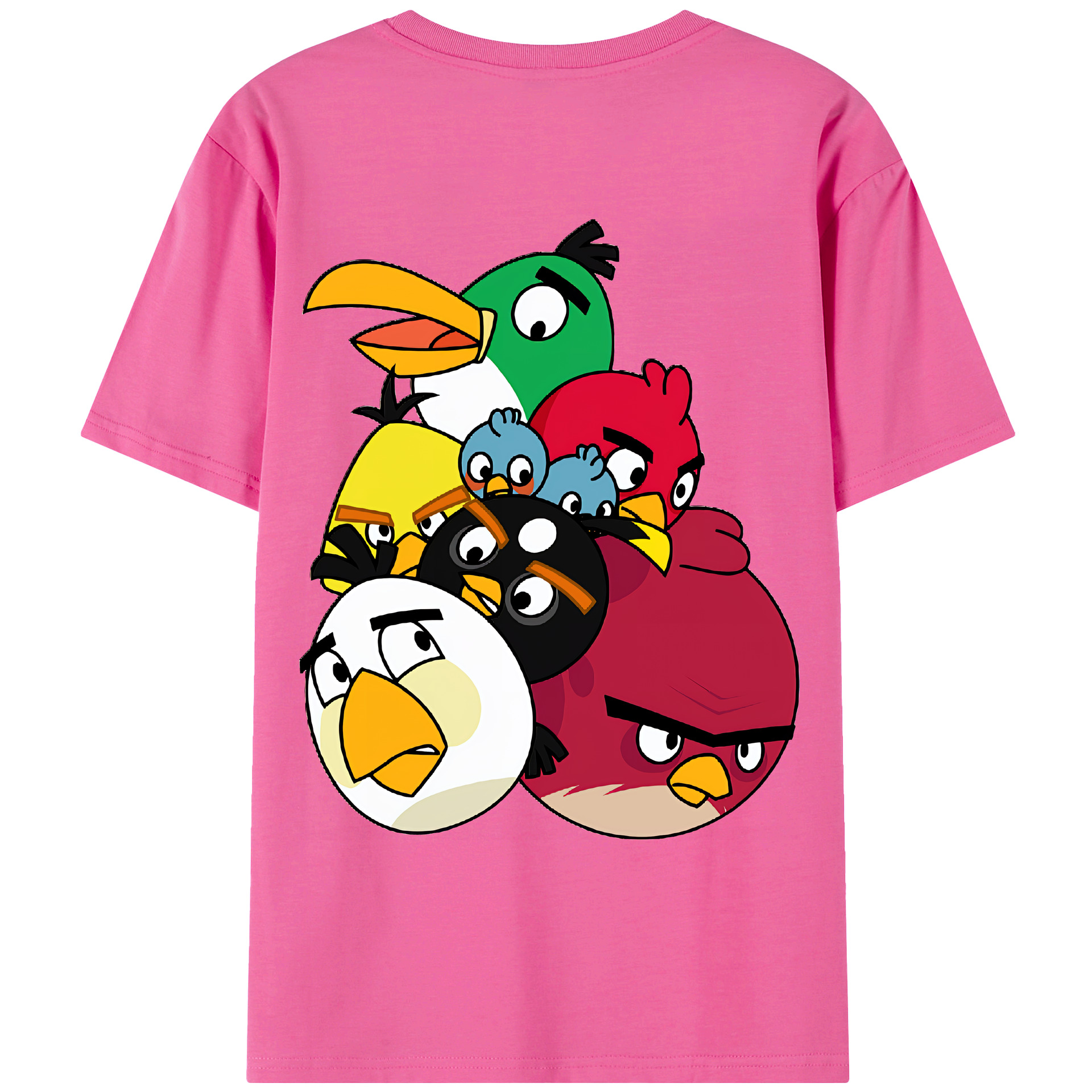 （画像用） Angry Birds アングリーバード レディース半袖Tシャツ(バックプリント)